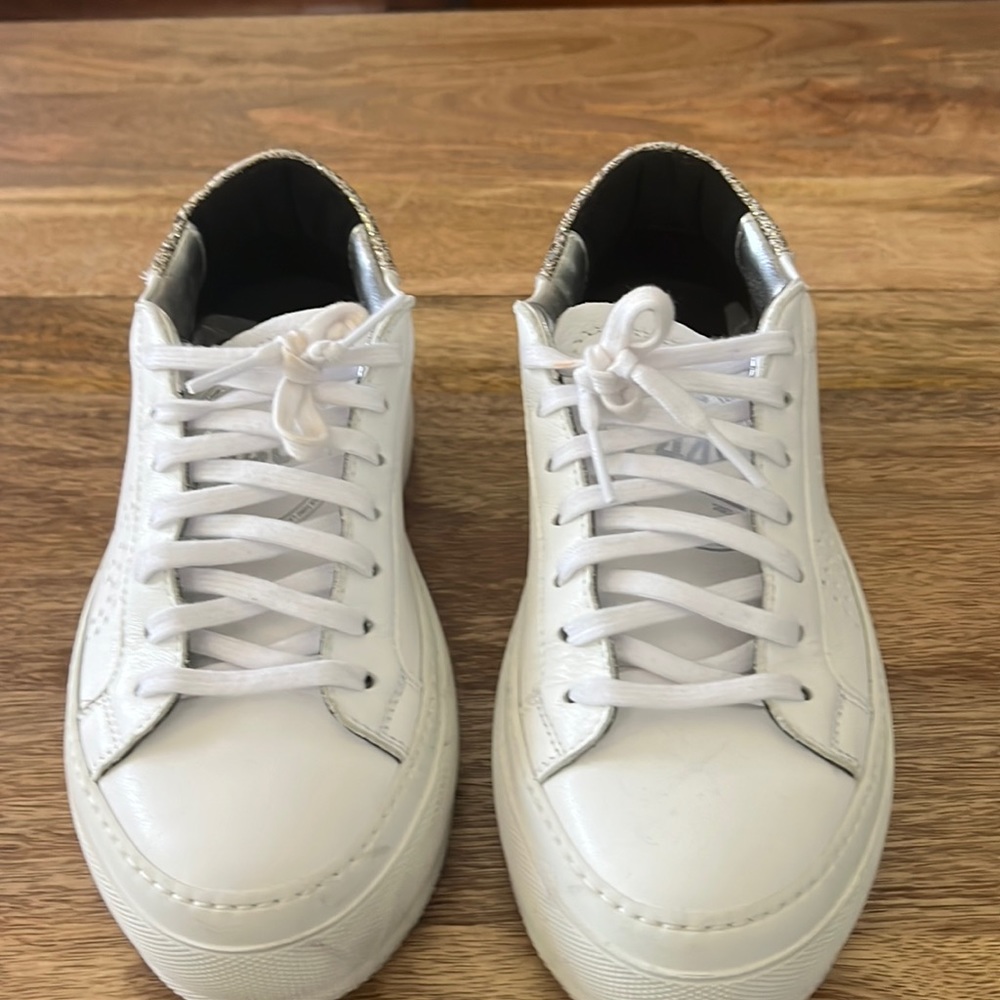 P448 white sneakers size 37 platform